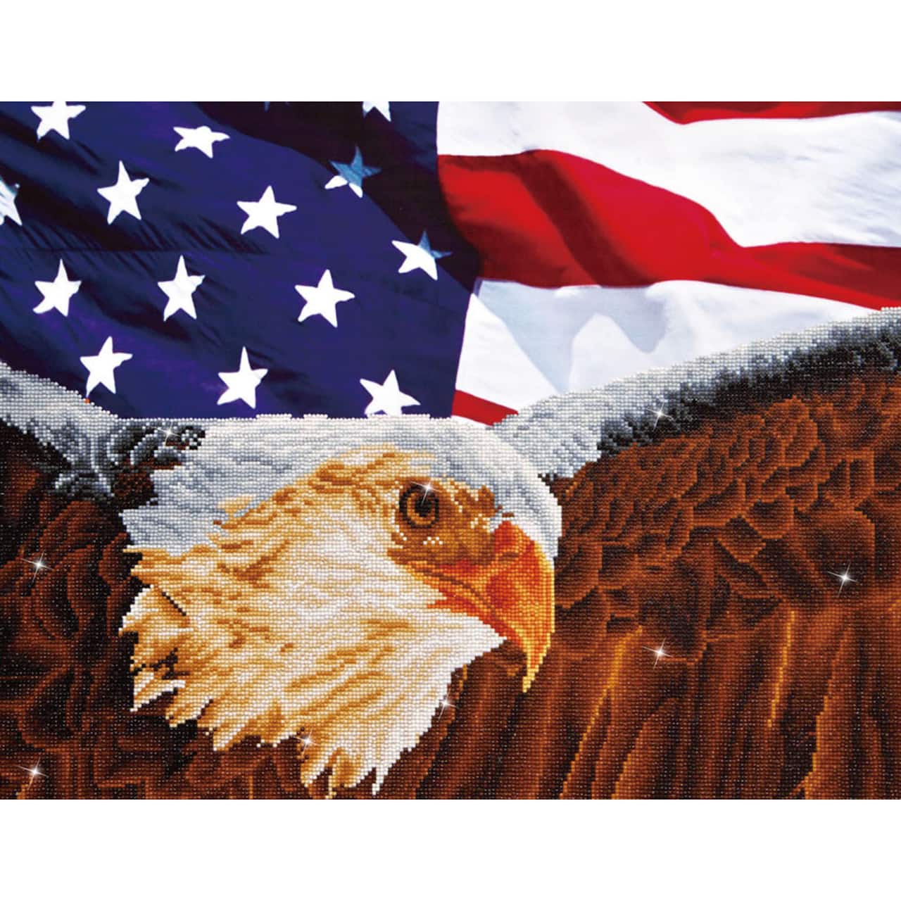 Diamond Dotz® Advanced Bald Eagle & Flag Diamond Painting Kit